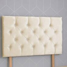 Crush Velvet 3ft Single Headboard Chesterfield 26inch - Silver Crushed Velvet - View 4