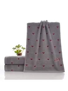 1pc/Set Thickened Absorbent Couple's Towel, Household Daily Necessities