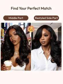 UNice 100%真人发蝴蝶剪裁假发，180%密度，告别打结，7x5蕾丝水波纹卷发，羽毛蝴蝶层次，隐形抽绳，预剪预漂，无需胶水，轻松贴合各种头型，透明蕾丝可染色 - SNatural - 查看 9