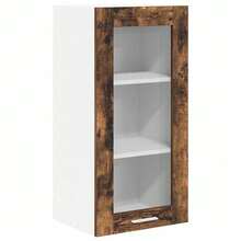 vidaXL Armário suspenso com porta 2 pcs Chêne fumé 40 x 31 x 80 cm - Castanho - Ver 6