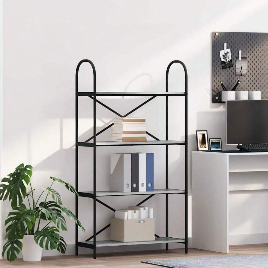 vidaXL Étagère Gris Sonoma 80 x 30 x 146 cm Bois d'ingénierie - Gris - Voir 1