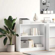 vidaXL Bibliothèque blanc 80x24x75 cm ingegneria del legno - Bianco - Visualizzare 1