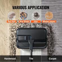 Manual Carpet Sweeper Hand Push Sweeper With 300ml Dustbin Combination Of Household Broom And Dustpan For Home Office Carpets Pet Hair Dust - Black - View 6