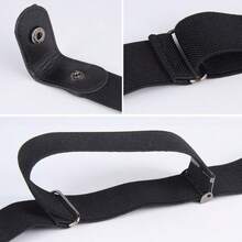 3PCS No Buckle Elastic Belt Set, Invisible Stretch Belt For Women & Men, Adjustable High Stretch Waistband For Jeans & Pants – Universal Size 24-40 Inch, Leather & Canvas, Comfort Fit No Bulge - mặc định - Xem 5