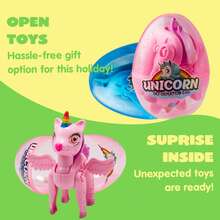 Joyfy 8 Pack Pre Filled 3.5" Easter Egg With Unicorn Deformation Toys, Easter Party Favor For Easter Egg Hunt, Basket Stuffers Filler, Prize Supplies - 彩色 - 查看 4