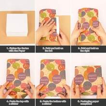 Papel de Regalo Cumpleaos, Envolver Regalos Decoracion, Lindo Papel de Regalo,70x50cm por Rollo, Impresin Colorida, con Cinta de Doble Cara, Cuerda, Etiquetas Papels para Navidad, cumpleaos, Halloween, decoracin para fiesta de boda (Colorido-yuan) - Colorido-yuan - Ver 4