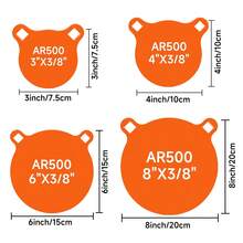 AR500 Steel Shooting Target 3" - 3/8" Thick Heavy Duty Practice Goal For Precision Archery & Slingshot Training