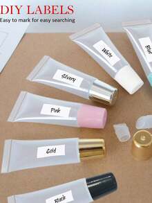 6pcs Lip Gloss Tubes, 5ml Empty Pink Lip Gloss Bottles, Lip Balm Tubes, Cute Squeeze Tubes, Lip Gloss Making Materials, For Lip Gloss Base, Glitter, Pigments - Multicolor - View 7