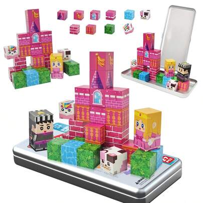 3D Magnetic Building Blocks, Creativity STEM Princess Castle Construction Toys, Suitable For Boys And Girls, Great For Birthday Party And Christmas Gifts