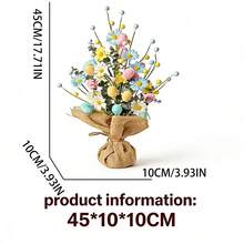 Plantas artificiales, huevos de Pascua realistas, plantas falsas, decoración de interiores, regalo para la ventana del porche. - Amarillo - Ver 8