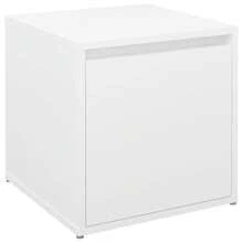 VidaXL Tiroir boîte Blanc 40,5x40x40 cm Bois d'ingénierie - Blanc - Voir 2