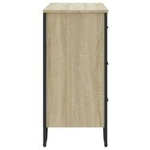 Commode VidaXL en chêne Sonoma 91 x 35,5 x 74,5 cm, fabriquée en bois d'ingénierie - Tabac - Voir 5