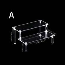 Suporte trapezoidal de acrílico para exibição e armazenamento, ideal para decoração de quarto de maquiagem (1 peça). - Multicolorido - Ver 13