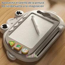 1 Pieza Pizarra MagnéTica De Dibujo Para NiñOs Con Sellos, Pizarra De Escritura Para Garabatear Para NiñOs, Juguete Educativo, Regalo Ideal Para CumpleañOs, Navidad Y Halloween Para NiñOs Y NiñAs, Juguetes De Arte Y Dibujo Para NiñOs, Juguetes Educativos Deportivos, Tableros De Pintura Y Garabatos Para NiñOs, Juguetes Educativos Y De Aprendizaje Para NiñOs Y NiñAs, Sellos MagnéTicos, Suministros Para Tableros De Escritura, Dibujo Para NiñOs, Regalos De CumpleañOs, Halloween, Navidad, Tablero De Dibujo, Tablero MagnéTico, Tableta De Escritura Reutilizable, Tablero De Pintura Y Escritura Para El Aprendizaje Temprano Para NiñOs Y NiñAs De 1 A 6 AñOs, Amigable Para Viajar, Regalo De CumpleañOs (Azul, Rosa, Gris) - Gris - Ver 5