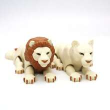 3D Printed Vivid Lion Statue | Ideal For Gifts, Home Decor, Office Desk Accessories, Party Favors, Collectible Mythical Creature, Suitable For Birthday, Holiday, Christmas, Halloween, Valentine's Day Decoration, Plastic Material - Multicolor - View 2