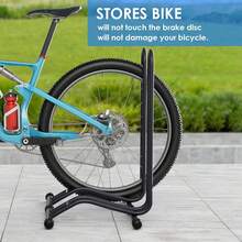 2 Packs Bicycle Floor Rack Bike Parking Stand,Freestanding Double Bike Storage Rack Indoor & Outdoor, Suitable For Mountain Bike, Road Bike, For Bicycle With Wheel Diameter Max 29 Inches - Black - View 4
