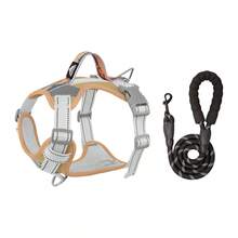 2pcs Large Dog Tactical Chest Harness & Leash Set, Anti-Escape Military Service Leash (With Handle + Webbing Hanging System), Easy Control For Dog Walking, Adjustable Shoulder Strap With Reflective Strips - Multicolor - View 27