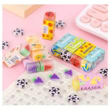 Slice Eraser Series - Fruit, Dinosaur And Sports Ball Themed Fun Erasers, Suitable For School And Play - Multicolor - View 9