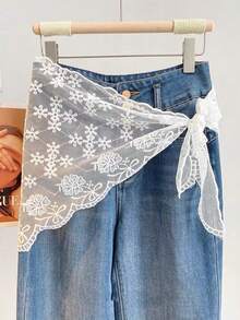 1 món đồ mới mùa Xuân/Hè: Băng đô nhiều lớp, chân váy, chân váy dài đến đầu gối, chân váy kiểu tạp dề, có thể phối với quần, phụ kiện tóc mùa hè, băng đô đi biển, khăn bandana cho nữ. - trắng - Xem 3