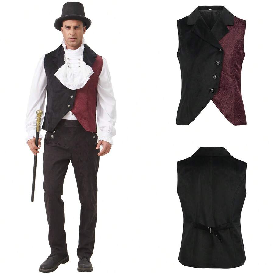 Men Cosplay Clothing - Black - View 1