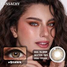 FUNSACHY Natural Soft Contact Lenses MANILA Series Brown/Gray 14.0mm Colored Contact Lenses - MANILA-bROWN - View 3