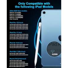 NEWStylus Pen For IPad 10thand11th A16 - Type-C Charging Pencil For Ipad Palm Rejection Active Pen Compatible With (2018-2025) Apple IPad 6/7/8/9/10/11 Air 3/4/5/M2/M3 Mini 5/6 Pro 11"/12.9"/M4 (White) - 白色 - 查看 2