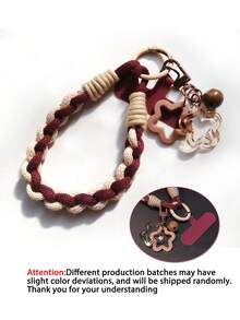 1条简约混色编织手机挂绳，短款腕带式手机防丢挂绳，耐用防断防摔，适用于手机、耳机、钥匙链，男女通用吊坠，兼容安卓及大多数智能手机，送给母亲、家人、朋友、孩子、生日、节日的礼物 - 彩色 - 查看 13