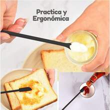 TendenciaEspátulas Largas Silicona Flexible Cocina Doble Punta 3pz FCalidad premium - Negro - Ver 9