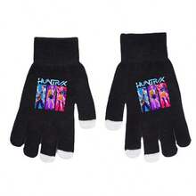 1pc K-Pop Witch Hunter Anime Fingerless Touchscreen Gloves, Cute Unisex Autumn/Winter Accessory