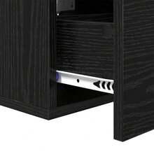 vidaXL Armoire de chevet 2 pcs Chêne noir 35 x 35 x 20 cm - Noir - Voir 10