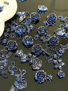 Resin Mixed Rose Butterfly Love Moon Shape, DIY Cream Gel Phone Case Material Package Accessories Resin Accessories Wholesale, This Product Can Be Used For Various DIY Handmade Scenes Such As Phone Cases, Hair Clips, Photo Frames, Etc. It Is Used For DIY Handmade Design Decoration Accessories Such As Headwear, Clothing, Evening Dresses, Shoes And Hats, Weddings, Christmas, Handicrafts, Etc.