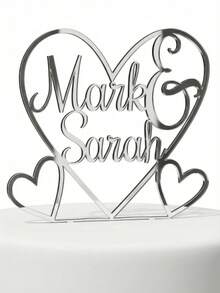 Forever Love Custom Cake Topper: Personalized Heart With Your Special Date, Romantic Wedding & Anniversary Keepsake