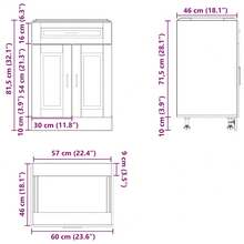 vidaXL Armoire de cuisine Porto blanc brillant bois ingénierie - Blanc - Voir 11