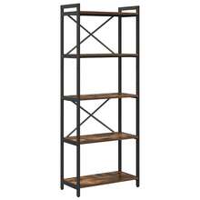 vidaXL Étagère Chêne fumé 60 x 30 x 155 cm Bois d'ingénierie - Tabac - Voir 2