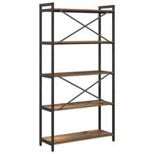 vidaXL Étagère Bois ancien 80 x 30 x 155 cm Bois d'ingénierie - Tabac - Voir 7
