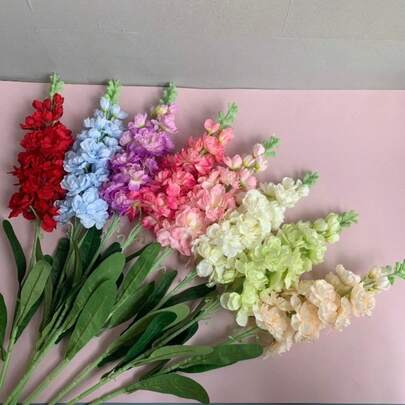 85cm Artificial Violet Fake Silk Flower Faux Larkspur Stems With Leaves For Vase Arrangement Wedding Photo Props Fake Bouquet