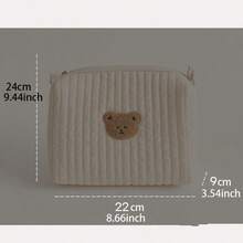 1pc New Zipper Embroidered Pouch, Mommy Bag For Baby Items, Stroller Hanging Bag, Diaper Bag, Portable Travel Storage Pouch - Multicolor - View 2