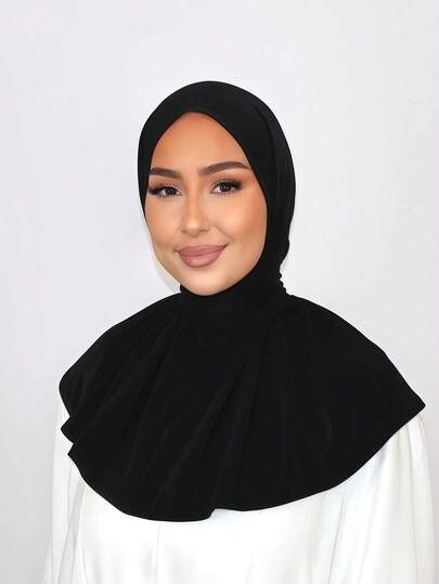 1顶时尚休闲优雅速戴头巾帽，经典简约风格，柔软透气的莫代尔面料，适合日常生活、节日、聚会、祈祷等多种场合。