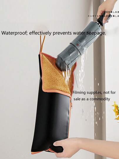 1个防水雨伞袋/湿雨伞收纳袋，防漏旅行雨伞袋，带吸水内衬，小巧便携，可放入背包和行李箱，旅行必备，女士礼物，圣诞节、节日、情人节、感恩节、新年礼物