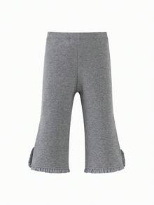 mini bala 女童弹力打底裤，柔软甜美舒适，喇叭裤型，2026春季系列 - 中花灰 - 查看 5