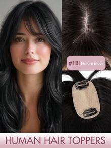 5*9cm Elegant Women's Bangs Hairpiece, Made Of Real Human Hair, Soft & Comfortable Texture, High Quality, More Realistic Appearance, 20pcs/Pack, 8inch-14inch Christmas Edition