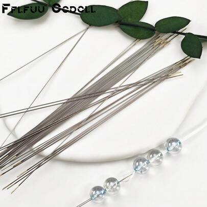5-Piece Set, 114mm Iron Bead Needle, Long Handle With A Thin Tip, Durable And Sturdy, Dedicated Tool For DIY Bead Threading, Handmade Accessory Tool For The Year Of The Horse, Smooth And Effortless Operation, Used For Making Bead Pendants
