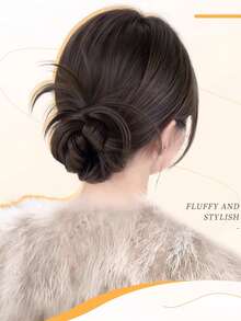 1个凌乱发髻发夹，蓬松甜甜圈发髻制作器