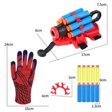 软弹吸盘射击玩具，红色英雄蜘蛛网射击趣味游戏，旋转喷射手腕角色扮演礼物，软弹射击玩具，完美有趣的派对用品，返校礼物，圣诞礼物，服装配饰 - 彩色 - 查看 8