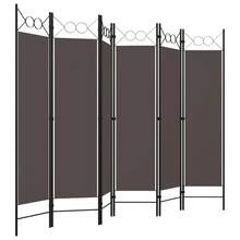 vidaXL 6-teiliger Raumteiler Anthrazit 240x180 cm - Grau - Übersicht 3