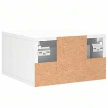 vidaXL Tables de chevet murales 2 pcs blanc 35x35x20 cm - Blanc - Voir 9