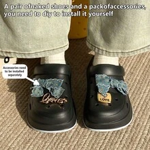 Women's New Cute Sweet Hollow Slip-On Casual Minimalist Durable Comfortable Closed Toe Clogs - White - View 7