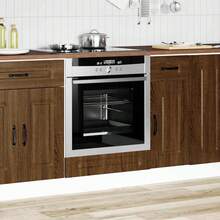 vidaXL Armadio a quattro posti Kalmar color marrone legno d'ingénierie - Castano - Visualizzare 3