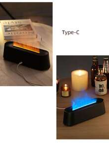 جهاز نشر الزيوت الأساسية بلهب مشع LED، مرطب هواء بلهب مشع RGB - بريموت كنترول، صامت بتقنية فوق صوتية، إيقاف تلقائي عند نفاد الماء، رذاذ بارد مرطب، مناسب لحفلات العطلات، ديكور المنزل (غرفة النوم، المكتب، غرفة المعيشة)، السفر، التخييم، هالوين، عيد الميلاد وغيرها من المناسبات، هو أفضل هدية للعائلة والأصدقاء. - متعدد الألوان - مشاهدة 3