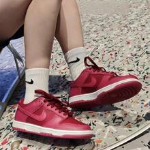 Nike Youth DUNK Comfortable Versatile Low-Top Casual Sneakers - Red - View 5